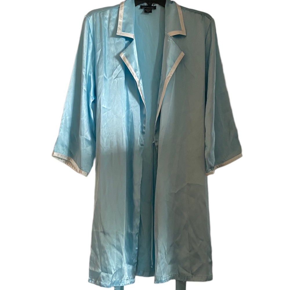 Light blue satin robe